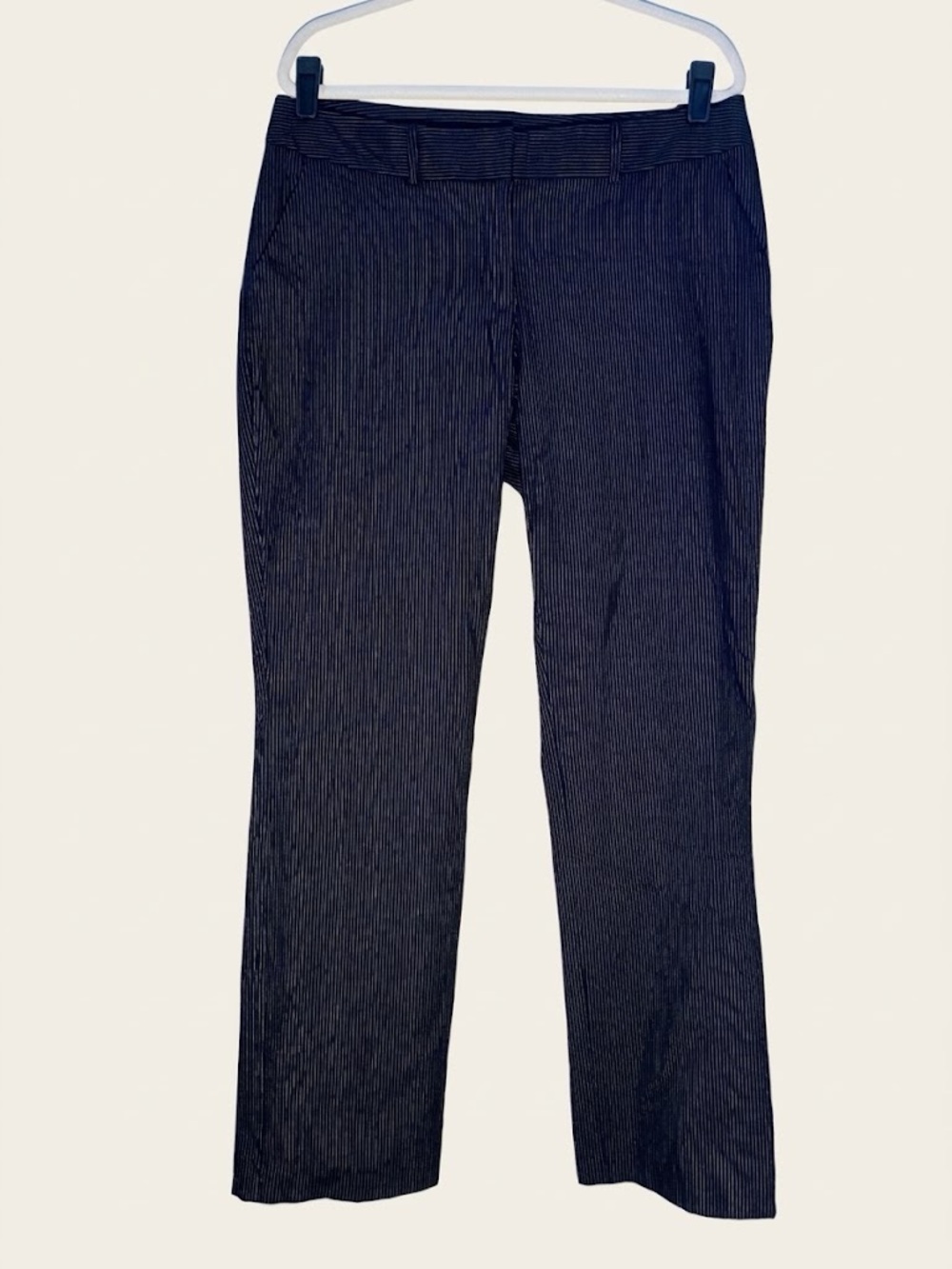 Apt. 9 The Torie Straight Black Pinstripe Trousers